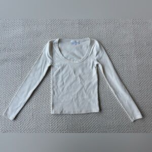 Sunday Best Long Sleeve Light Cream Basic Shirt sz xS